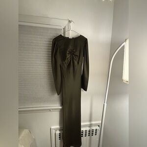 ASOS Dark Olive Long Sleeve Dress